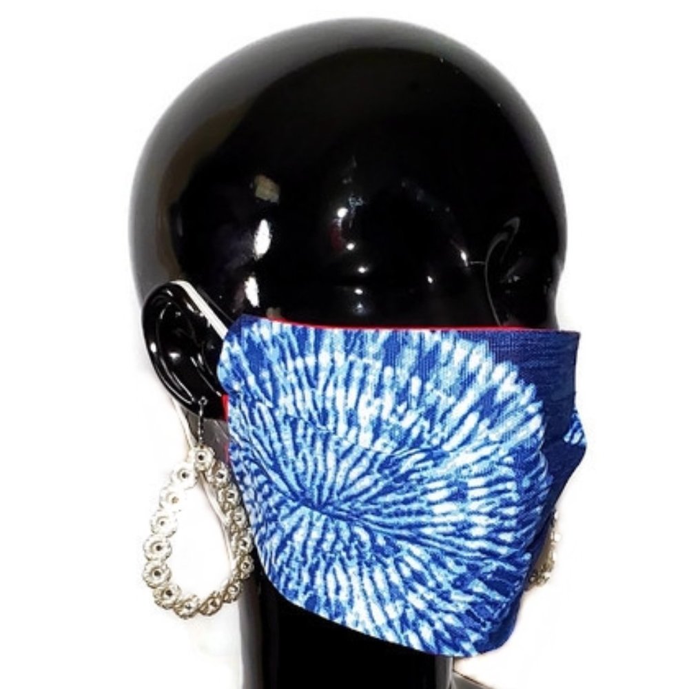 Tie Dye Denim Cotton Reversible Face Mask,Re/Wash. Combo Deal 4 for $40!!! - Picture 4 of 6